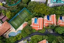 Aerial shot of Villa Makata 1 and Villa Makata 2